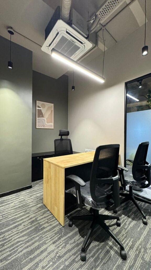 Director's cabin at Bootstart managed office Pune